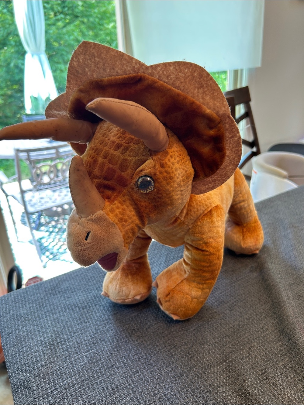 Build A Bear Dinosaur Triceratops Plush Orange Tan